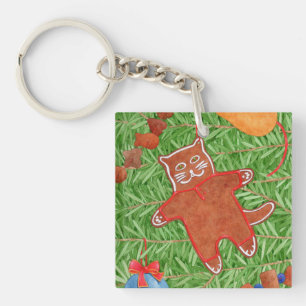 Porte - clé acrylique du Carré de CUISINE GINGERBR