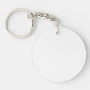 Porte - clé acrylique du cercle blanc