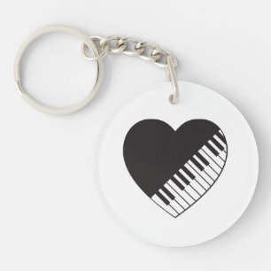 Porte - clé acrylique du coeur de piano