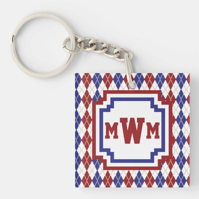 Porte - clé acrylique du Jacquard Americana (Devant)
