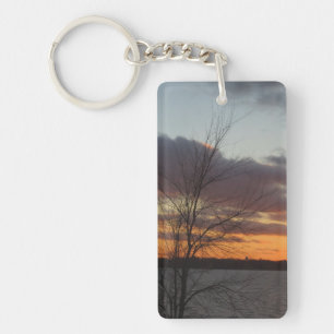 Porte - clé acrylique du lac Sunset