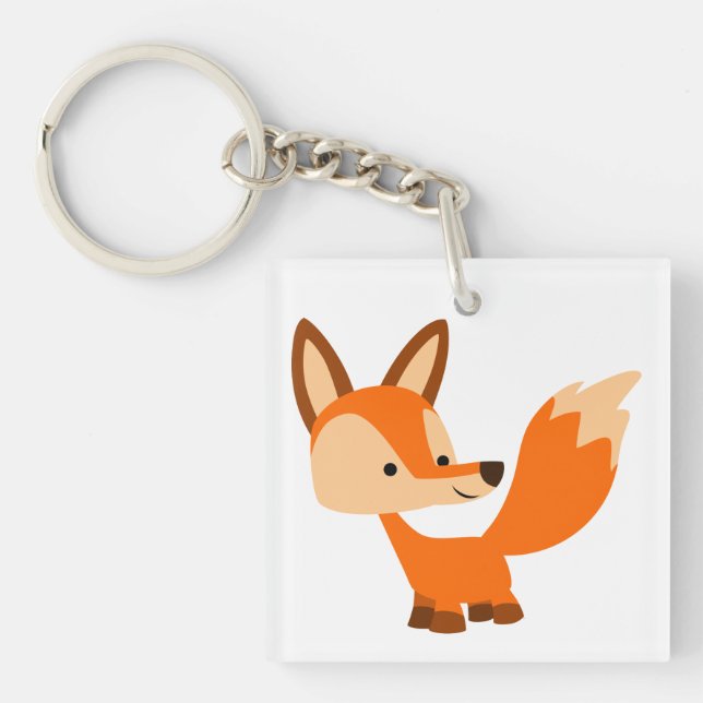 Porte - clé acrylique Fox agréable (Devant)