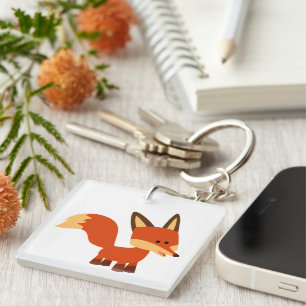 Porte - clé acrylique Fox de l'astuce mignonne