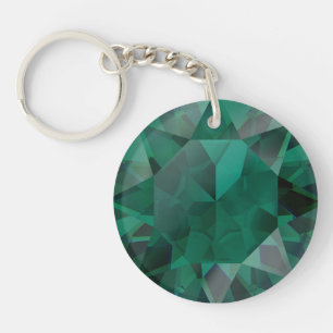 Porte - clé acrylique imprimé Faux Emerald