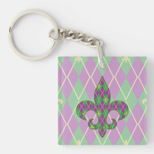 Porte - clé acrylique Jacquard carnaval