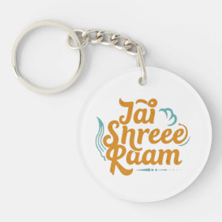 Porte - clé Acrylique Jai Shree Ram - Vibrant, Dur