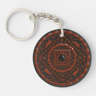 Porte - clé acrylique Leo Mandala