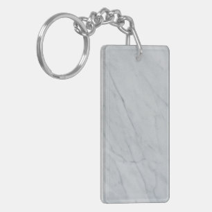 Porte - clé acrylique Marbre blanc pierre
