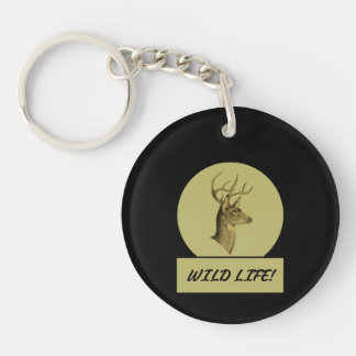 Porte - clé acrylique noir Buck Head