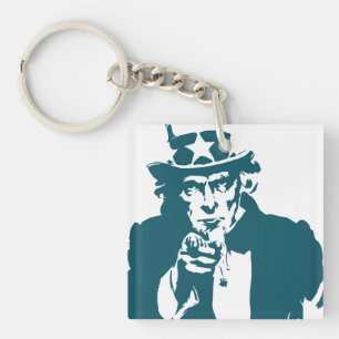 Porte - clé acrylique oncle Sam