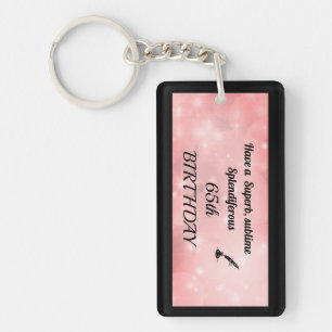 Porte - clé acrylique personnalisé 65e anniversa