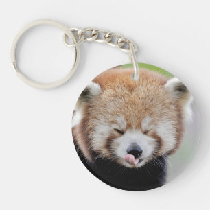 porte - clé acrylique. Photo panda rouge, panda r