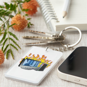 Porte - clé acrylique pour incendie informatique