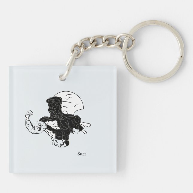 Porte - clé acrylique : Puissance humaine (Dos)