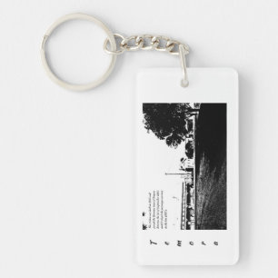 Porte - clé acrylique, Rectangle (à un côté)
