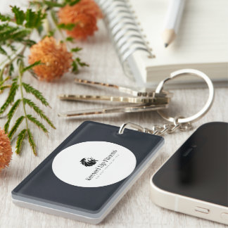 Porte - clé acrylique, Rectangle (double face)