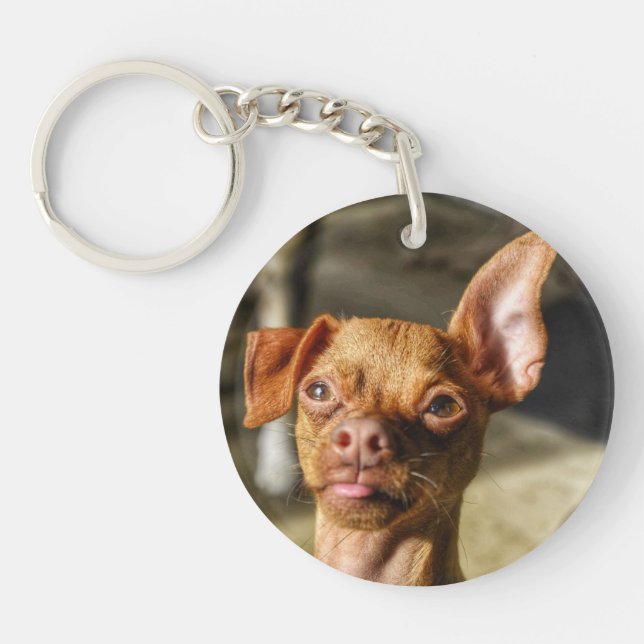 Porte - clé acrylique, Rectangle (double face) (Devant)