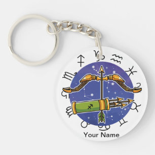 Porte - clé acrylique Sagittarius & Aries