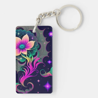 Porte - clé acrylique Starry Night Lotus
