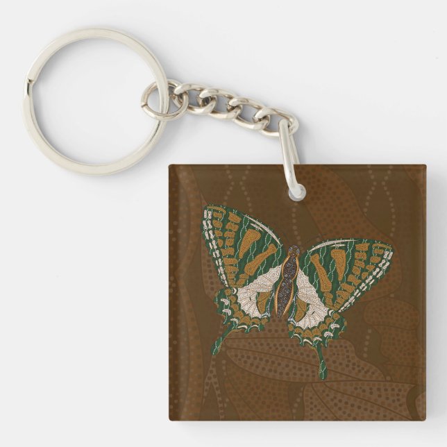 Porte - clé acrylique Swallowtail autochtone (Devant)