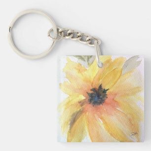 Porte - clé acrylique tournesol