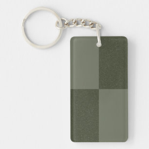 porte - clé acrylique vert À damiers mousse - Pers