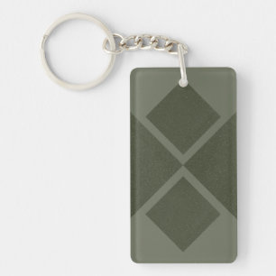 Porte - clé acrylique vert mousse personnalisé