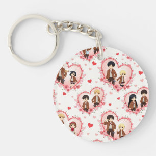 PORTE - CLÉ ANIME DE LA JOURNÉE DE VALENTINE
