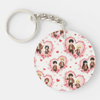 PORTE - CLÉ ANIME DE LA JOURNÉE DE VALENTINE