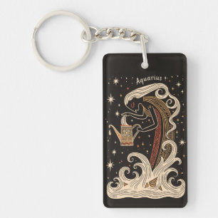 Porte - clé Aquarius Celestial Zodiac Art