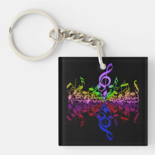 Porte - clé arc-en-ciel à double face