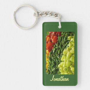 Porte - clé, arrière - plan vert de piments