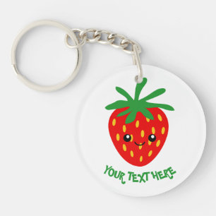 porte - clé aux fraises Cute Kawaii