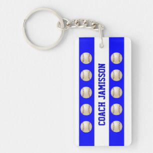 Porte - clé, bleu et blanc, pour entraîneur/joue