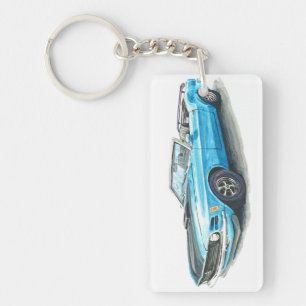 porte - clé bleu Mustang 1970