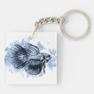 Porte - clé Blue Betta Fish