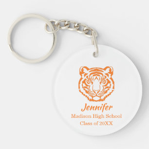 Porte - clé cadeau de la mascotte de tigre orange