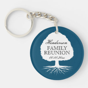 Porte - clé cadeau de réunion familiale avec nom