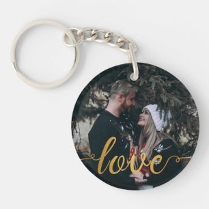 Porte - clé calligraphique personnalisé d'amour