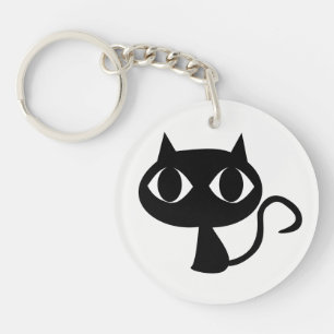Porte - clé Chat noir mignon