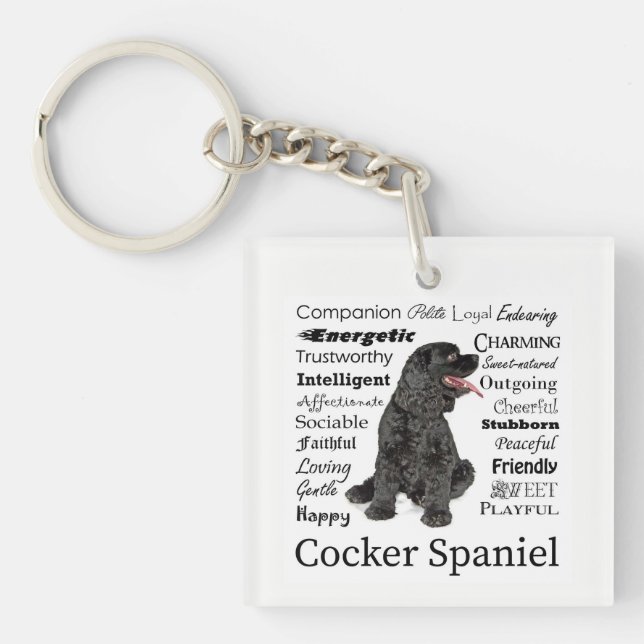 Porte - clé Cocker Spaniel Traits (Devant)