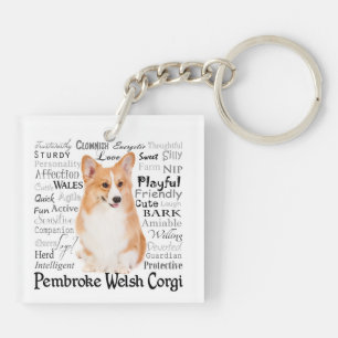 Porte - clé Corgi Traits