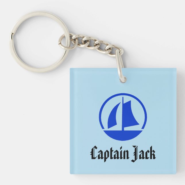 Porte - clé customisé "Capitaine Jack" (Devant)