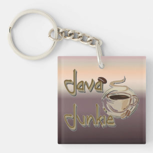 Porte - clé d'acrylique d'amants de café de drog