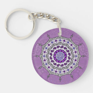 Porte - clé d'acrylique d'argent d'imaginaire de