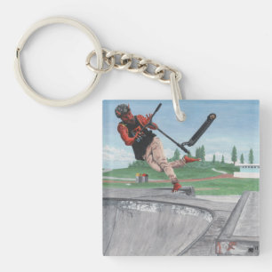 Porte - clé d'acrylique d'art d'imaginaire de tou