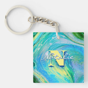 Porte - clé d'aération bleu acrylique Aqua