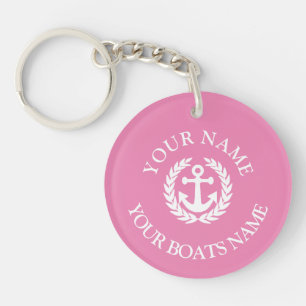 Porte - clé d'ancre nautique de nom de bateau per