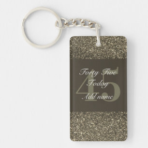 Porte - clé d'anniversaire glamour personnalisé 45