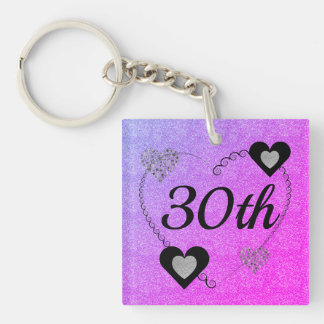 Porte-clé d'anniversaire spéciale personnalisée 30